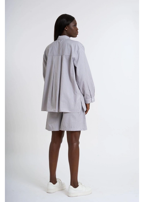 Bow Detailed Shorts Set | Gray