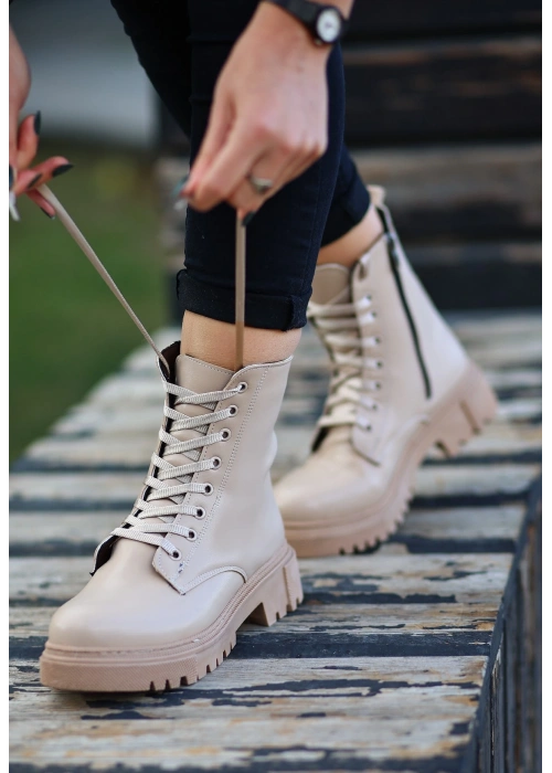 Bria  Nude Cilt Bağcıklı Bot