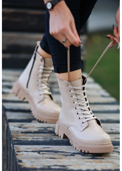 Bria  Nude Cilt Bağcıklı Bot