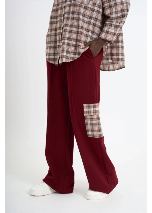 Brown Plaid Shirt & Pants Set – Small Size