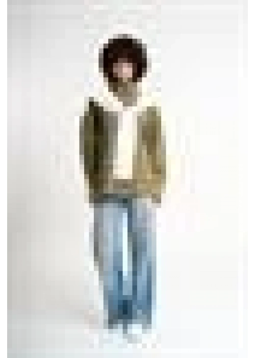 Cardigan Detailed Shirt | Army Green