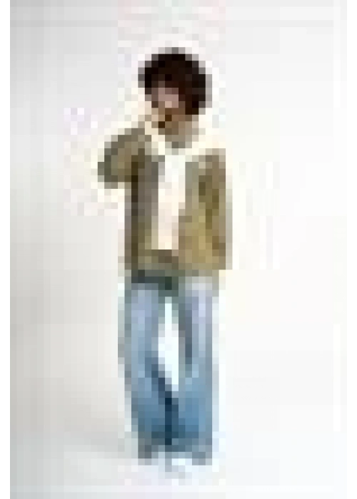 Cardigan Detailed Shirt | Army Green