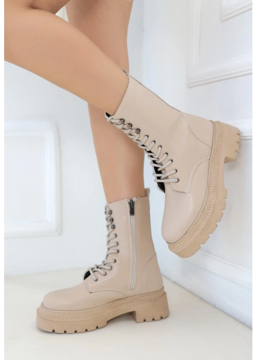 Caxa Nude Cilt Bağcıklı Bot