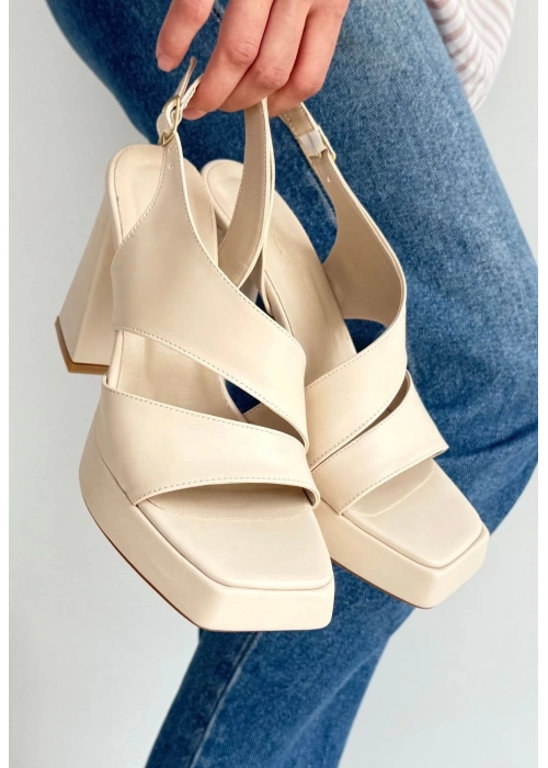 Cica Bej Cilt Topuklu Ayakkabı