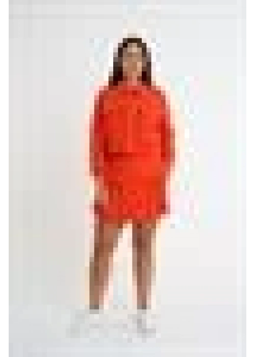 Crepe Fabric Shorts Skirt Set | Orange