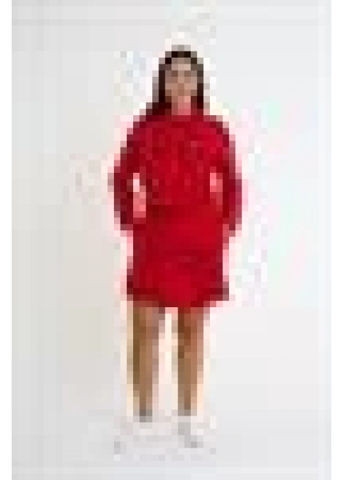 Crepe Fabric Shorts Skirt Set | Red