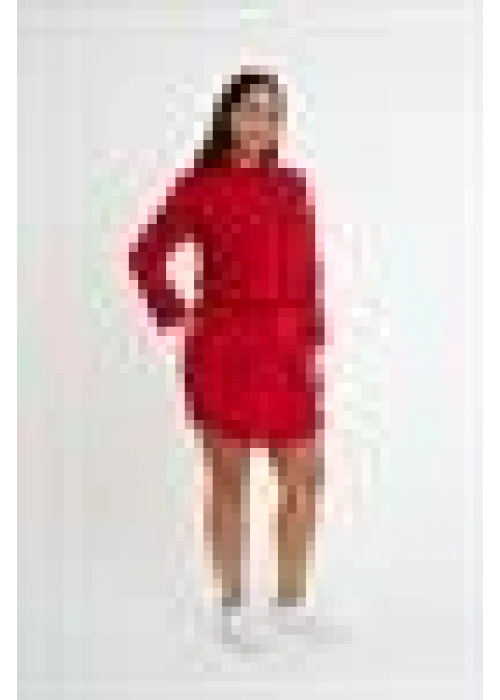 Crepe Fabric Shorts Skirt Set | Red