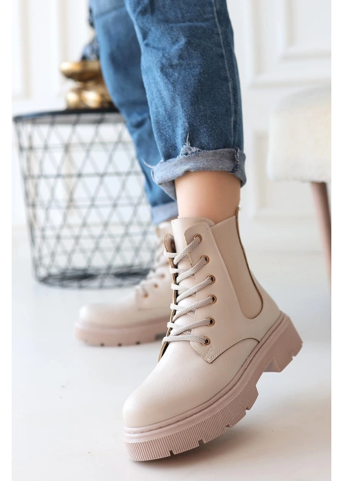 Daum Bej Cilt Bağcıklı Bot