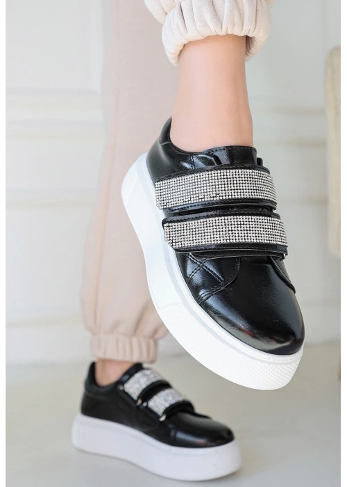 Dirla Siyah Rugan Spor Ayakkabı