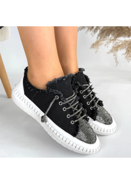 Enber Siyah Kot Bağcıklı Spor Ayakkabı