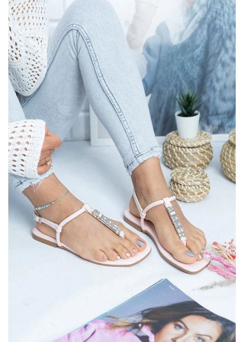 Fairy Pembe Rugan Sandalet