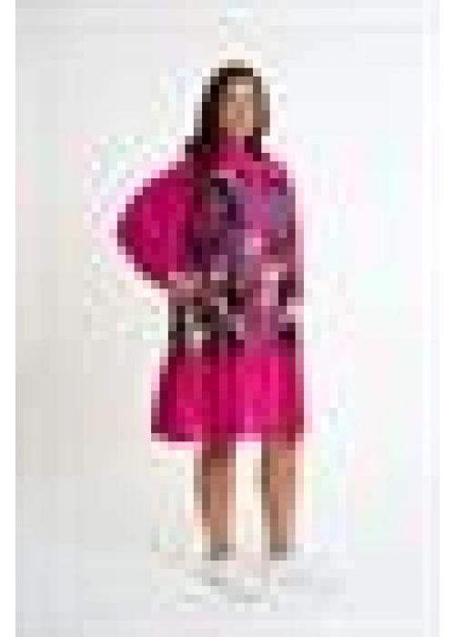 Frilly Patterned Dress | Pink