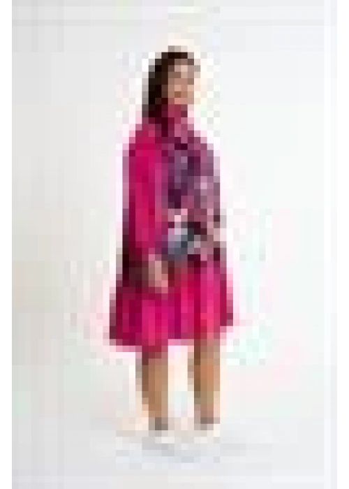 Frilly Patterned Dress | Pink