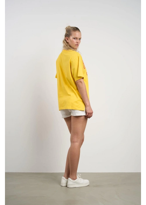 HANIQA Print T-Shirt – Big Size Yellow