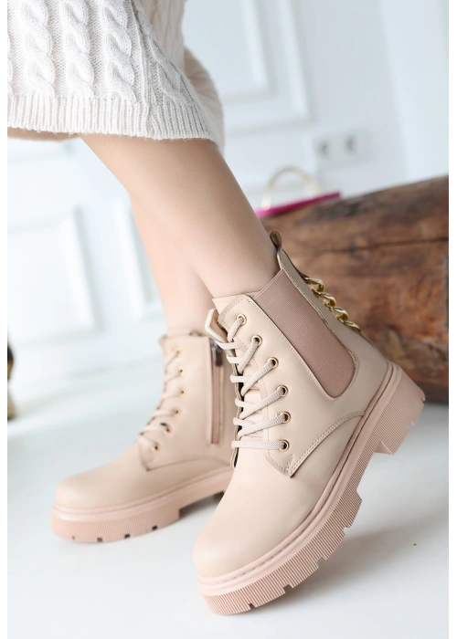 Harte Nude Cilt Bağcıklı Bot