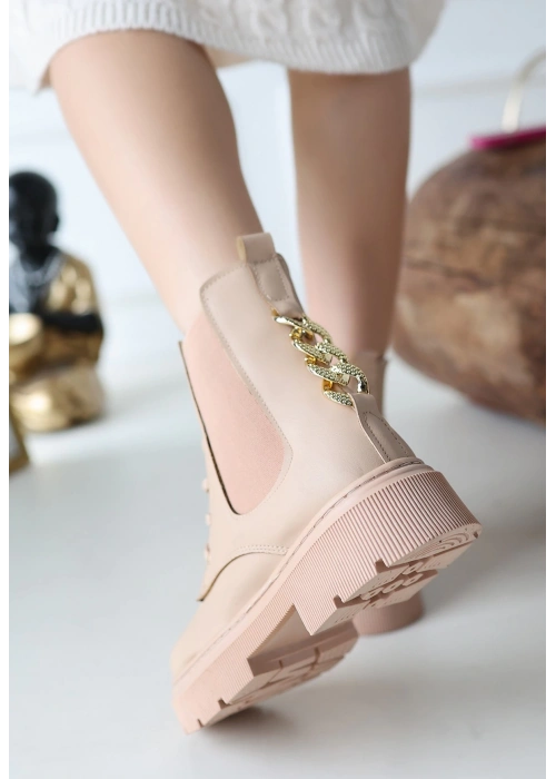 Harte Nude Cilt Bağcıklı Bot