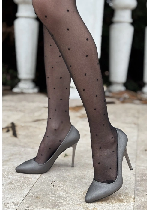 Hillar Platin Saten Stiletto Ayakkabı