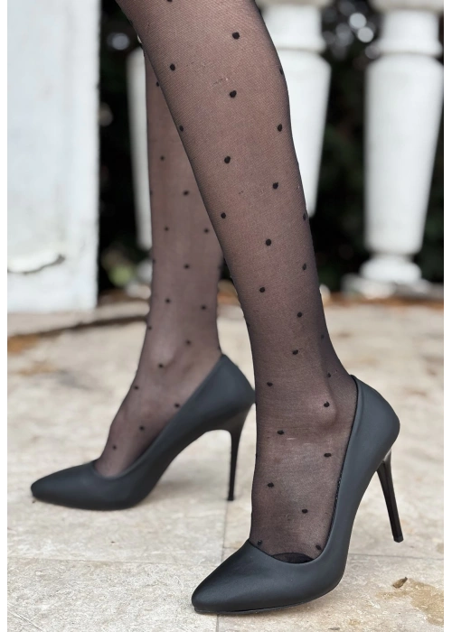 Hillar Siyah Saten Stiletto Ayakkabı