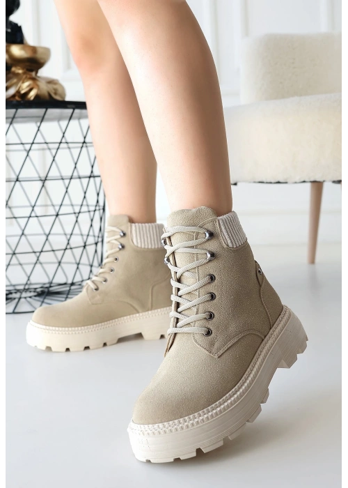 Jady Koyu Bej Nubuk Bağcıklı Bot