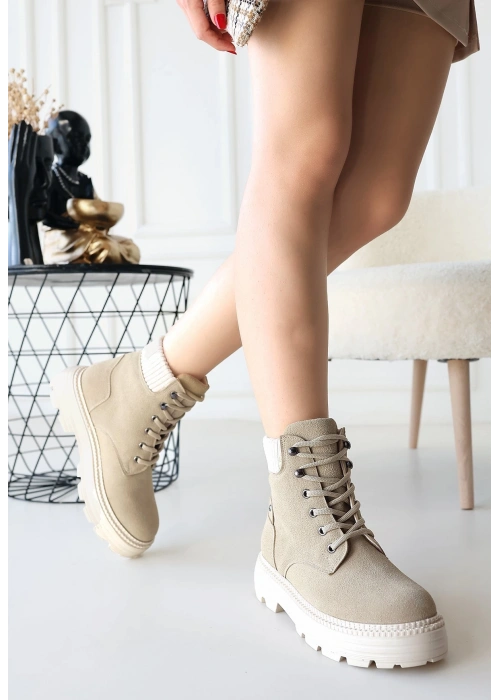 Jady Koyu Bej Nubuk Bağcıklı Bot