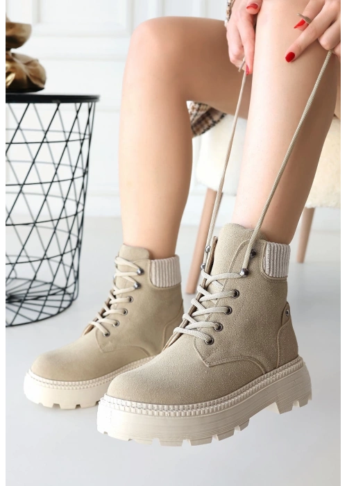 Jady Koyu Bej Nubuk Bağcıklı Bot