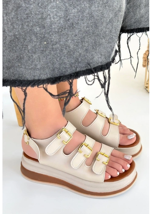 Jatay Bej Cilt Sandalet