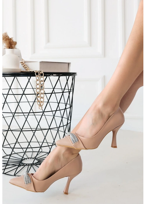 Jexi Nude Cilt Topuklu Ayakkabı