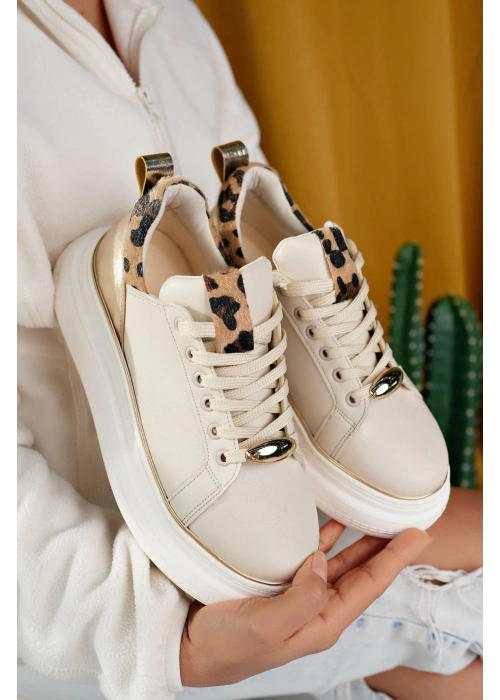 Jista Bej Cilt Bağcıklı Spor Ayakkabı