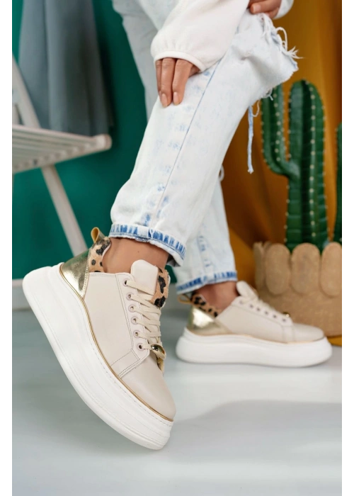 Jista Bej Cilt Bağcıklı Spor Ayakkabı