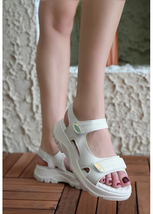 Jrita Bej Deri Sandalet