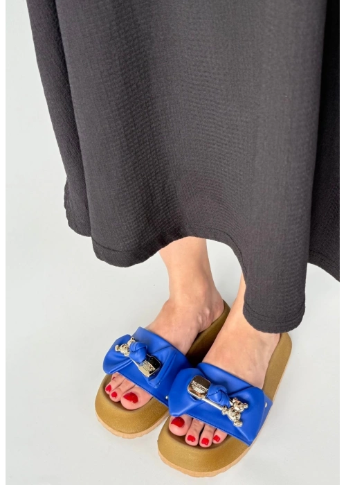 Jude Mavi Cilt Ayıcıklı Terlik