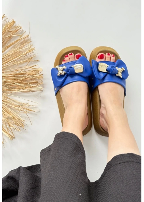 Jude Mavi Cilt Ayıcıklı Terlik