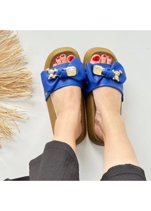 Jude Mavi Cilt Ayıcıklı Terlik