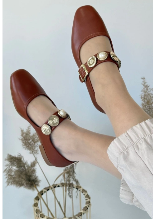 Koope Taba Cilt Babet Ayakkabı