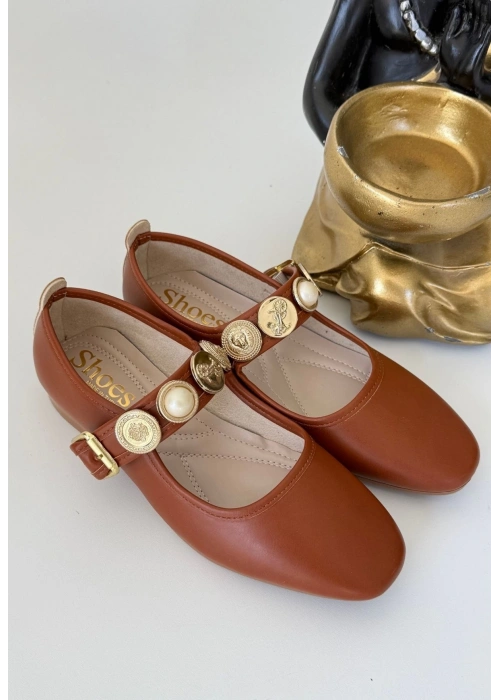 Koope Taba Cilt Babet Ayakkabı