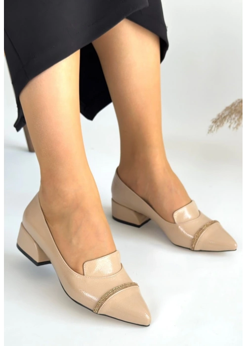 Liina Bej Rugan Topuklu Ayakkabı