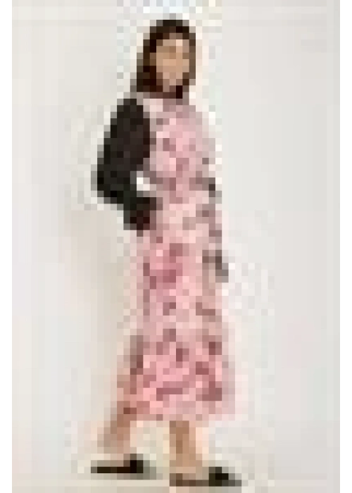 LONG FLORAL DRESS PINK