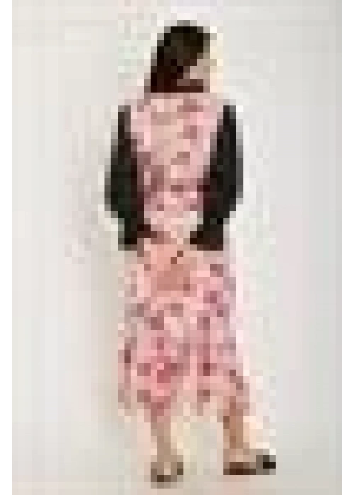 LONG FLORAL DRESS PINK
