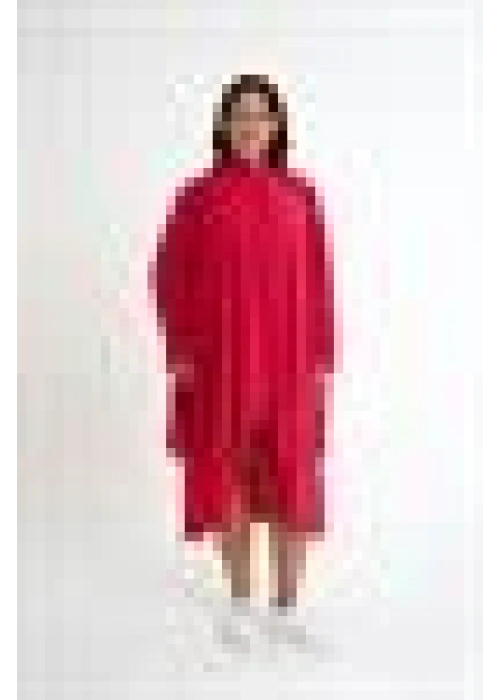 Magnificent Collar Slit Detailed Dress | fuchsia