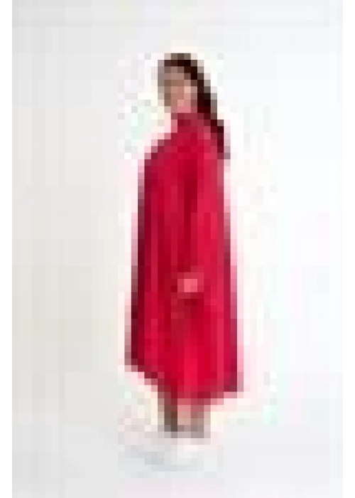 Magnificent Collar Slit Detailed Dress | fuchsia