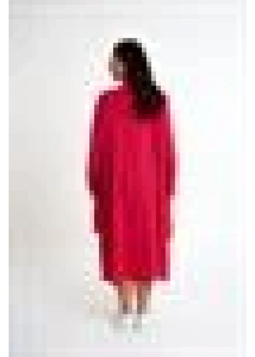 Magnificent Collar Slit Detailed Dress | fuchsia