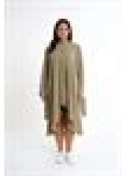 Magnificent Collar Slit Detailed Dress | Khaki