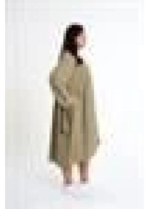 Magnificent Collar Slit Detailed Dress | Khaki