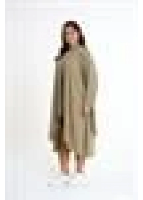 Magnificent Collar Slit Detailed Dress | Khaki