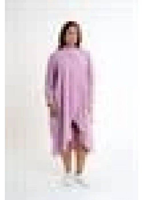 Magnificent Collar Slit Detailed Dress | lilac