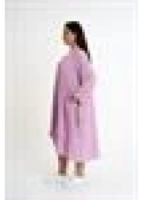 Magnificent Collar Slit Detailed Dress | lilac