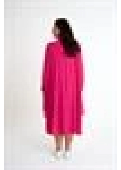 Magnificent Collar Slit Detailed Dress | Pink