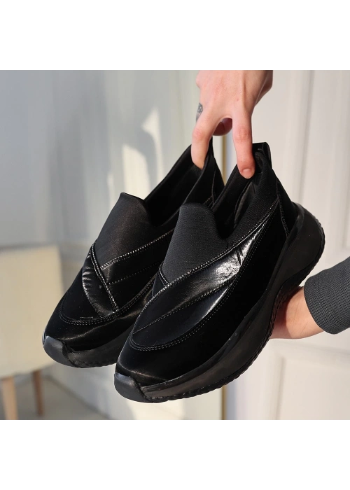 Meoli Siyah Paraşüt Siyah Tabanlı Spor Ayakkabı