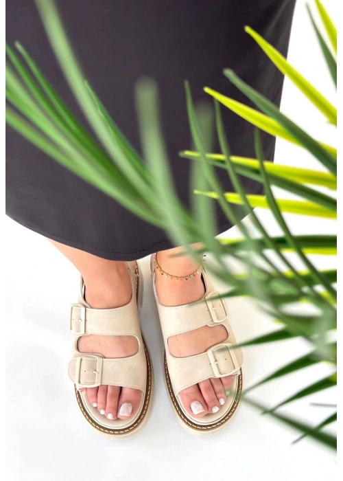 Milta Bej Nubuk Sandalet