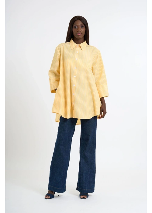Minimal Pocket Poplin Shirt | Yellow